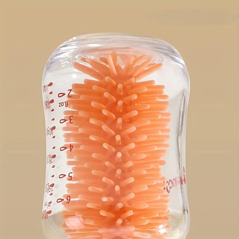 Bottle Cleaning Kit - Nipple & Straw Brushes, Food-Grade Silicone Brush & Cleanser, Metal Handle, with Easter Gift for New Moms