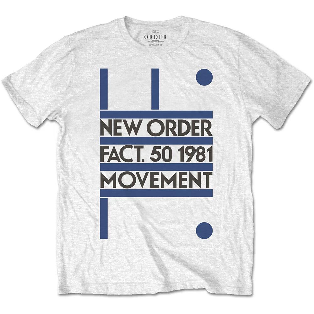 

New Order Movement Ufficiale Merce 100% Cotton T-shirt Mens Tees Top M/L/XL Nuovo 2XL