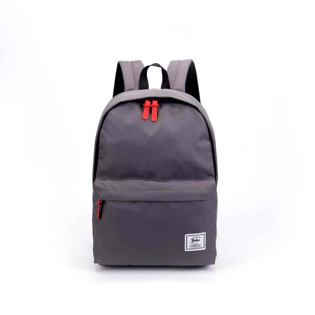 Backpack Men'S And Women'S Inch Backpack Zipper Solid Color