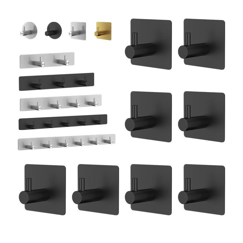 Self-Adhesive Stainless Steel Multi-Purpose Hook for Clothes, Hats, Towels - No-Drill Installation for Kitchen, Bathroom, Balcony