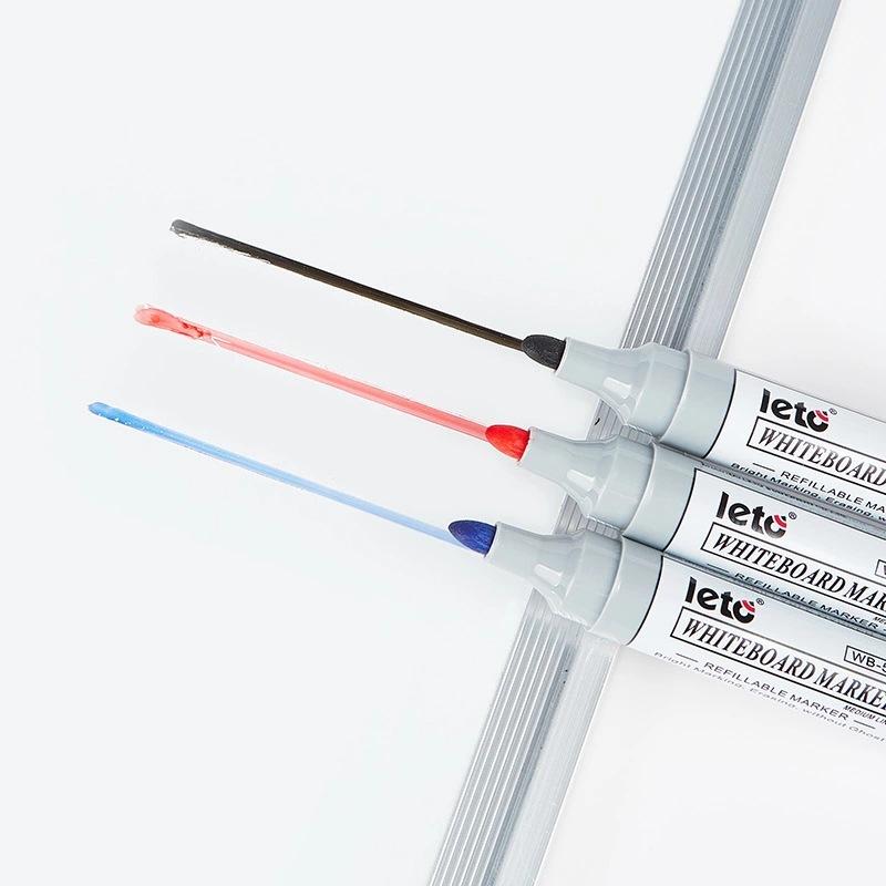 3 Color Whiteboard Marker,2mm Nib Easy Erasable Refillable Ink,Large Capacity,Office Meeting Whiteboard Teaching Stationery