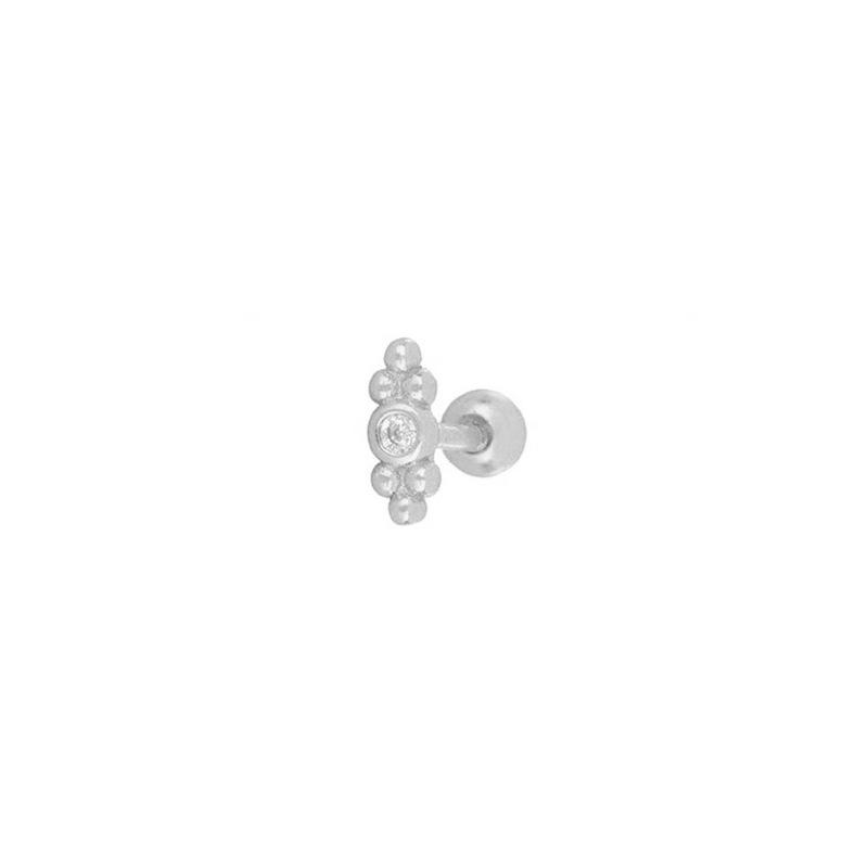 Elegant European & American Zircon Ball Stud Earrings: Versatile, Simple, Fashionable Design for Women