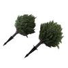 2 Pack Artificial Cypress, 23.6 Inch Indoor Outdoor Faux Cypress Bush Plant Topiary with Ground Spike for Porches, Garden, Patio, Hallway, Entryway,