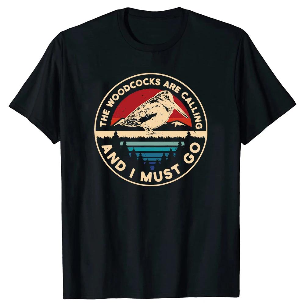 Hunting Woodcock Bird Retro Funny Phone Calls Hunter Tee Tops Round Neck ShortSleeve Fashion Tshirt Clothing Casual Tshirts