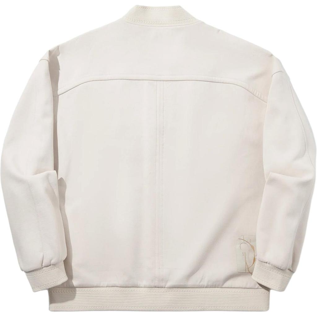 Li Ning Kung Fu Series Solid Color Single-Breasted Loose Cardigan Sweatshirt Men Sweatshirt Oatmeal-Gray AWDUB21-1