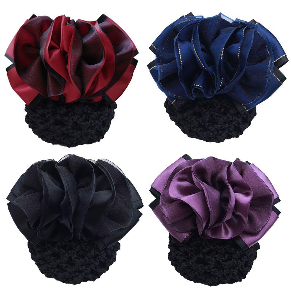 Updo Styling Tool Bow Hair Net Korean Style Crochet Hair Bun Cover New Bun Cover For Work