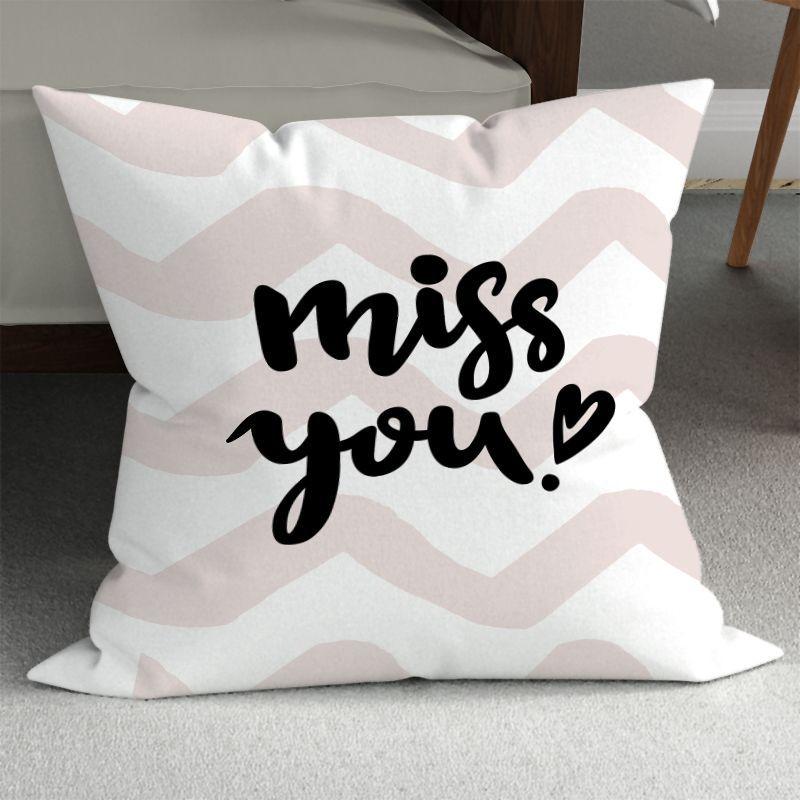 Romantic Couple Wedding Decorative Sofa Pillows: Minimalist Double-Sided Printed Square Pillow Covers (Includes Pillow Insert)