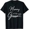 Mummy of The Groom Wedding Party Shirt for Mummy T-Shirt for Men Women Kids Black
