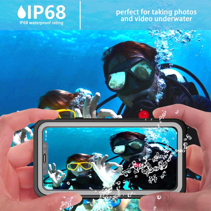 FS Series For iPhone 11 Waterproof Case Dustproof IP68 Underwater Full Body Sealed Clear Phone Cover