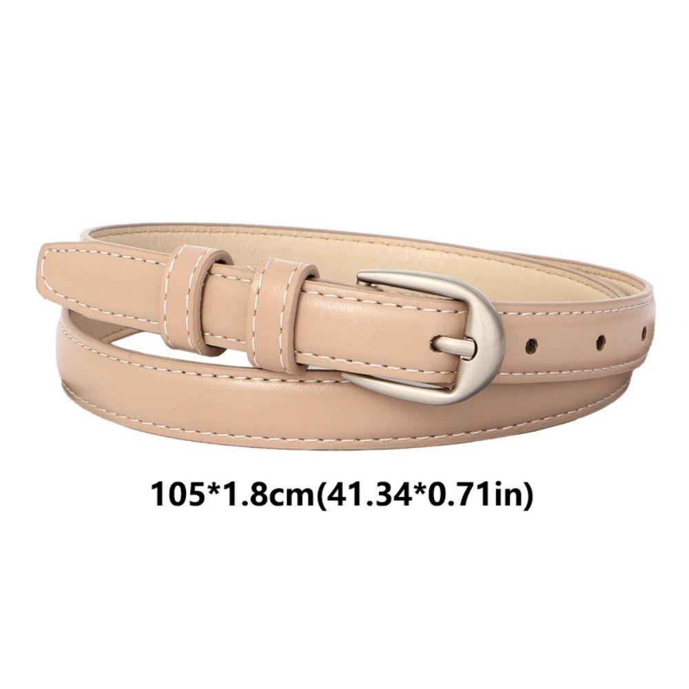 Casual Business Waist Belt Silver Pin Buckle Waistband Fashion Women Leather Belt  For Women Girl