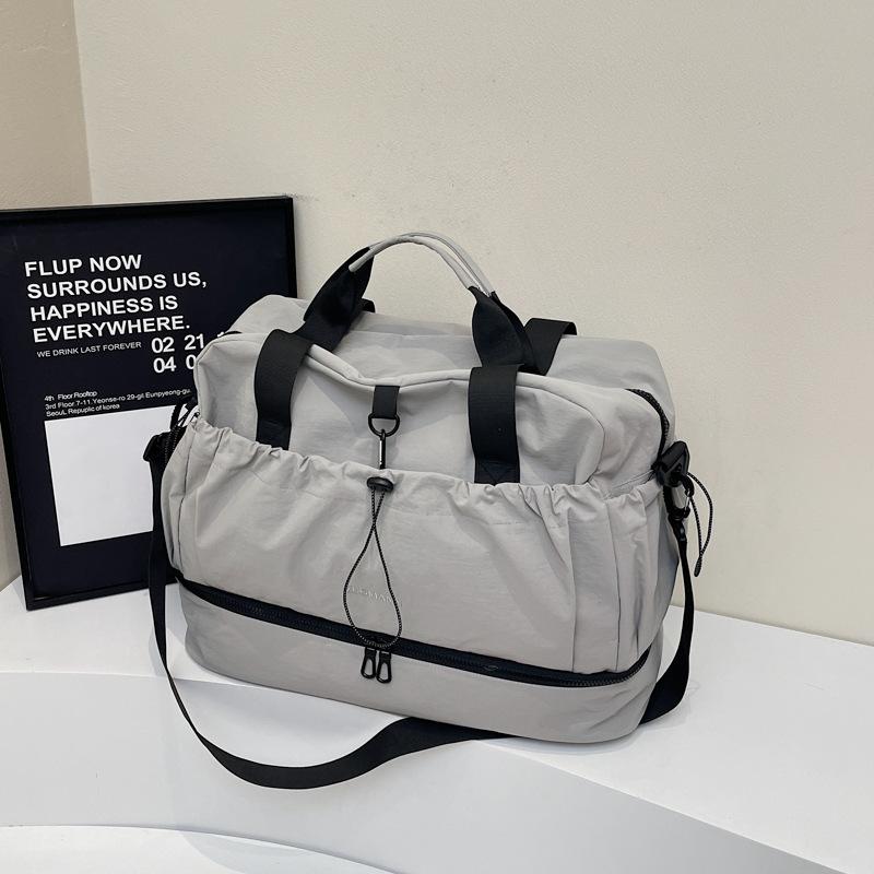 Dry and Wet Separation Fitness Bag, Men and Women, Couples, Short-distance Travel Bag, Simple Leisure, Large-capacity Shoe Compartment, Duffel Bag.