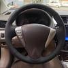 Hand Stitched Perforated Non-slip Microfiber Leather Steering Wheel Cover For Nissan VERSA 2013-2015 Auto Interior Accessories
