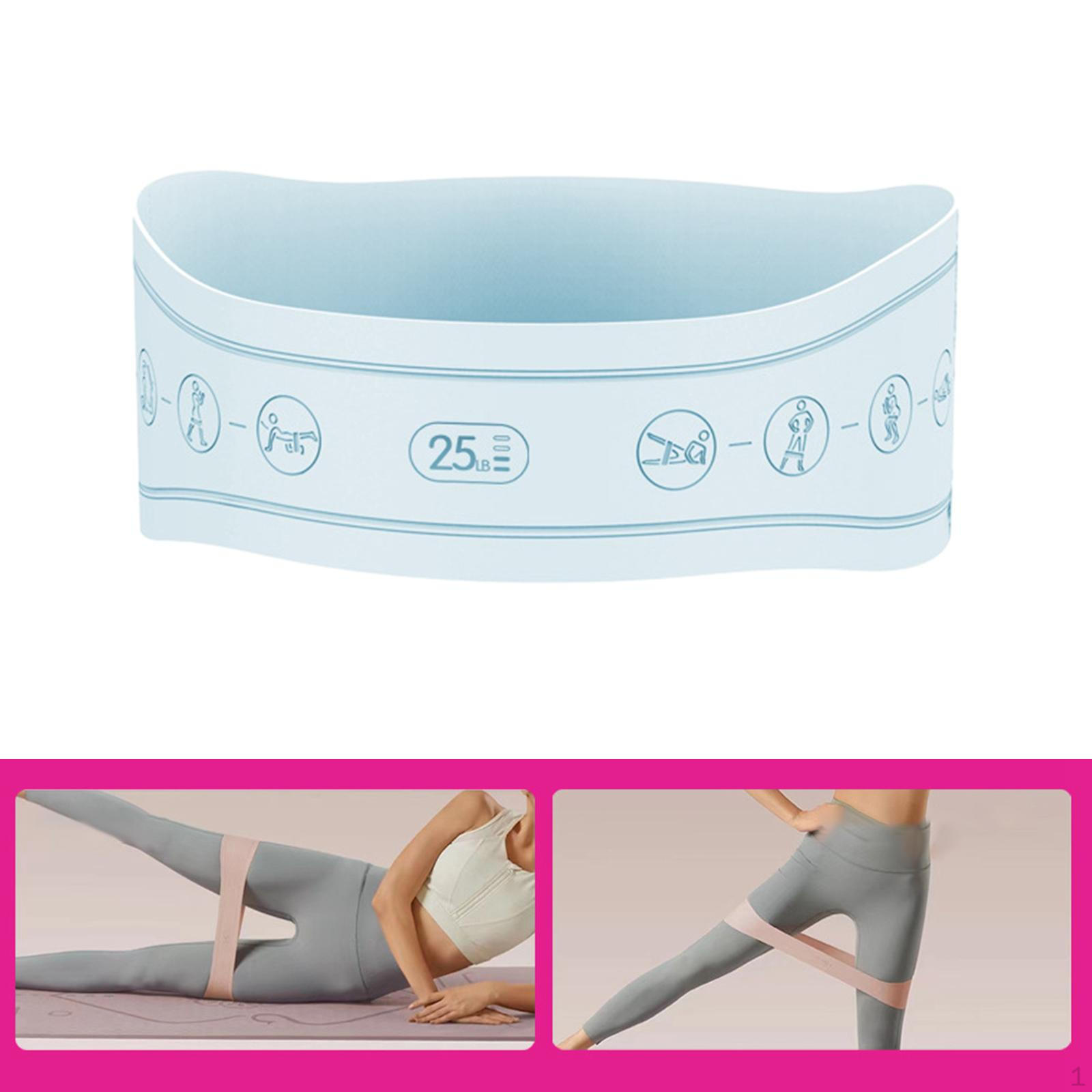Hip Resistance Band Booty Yoga Non Slip Workout Exercise for Thigh Blue 25 LBS