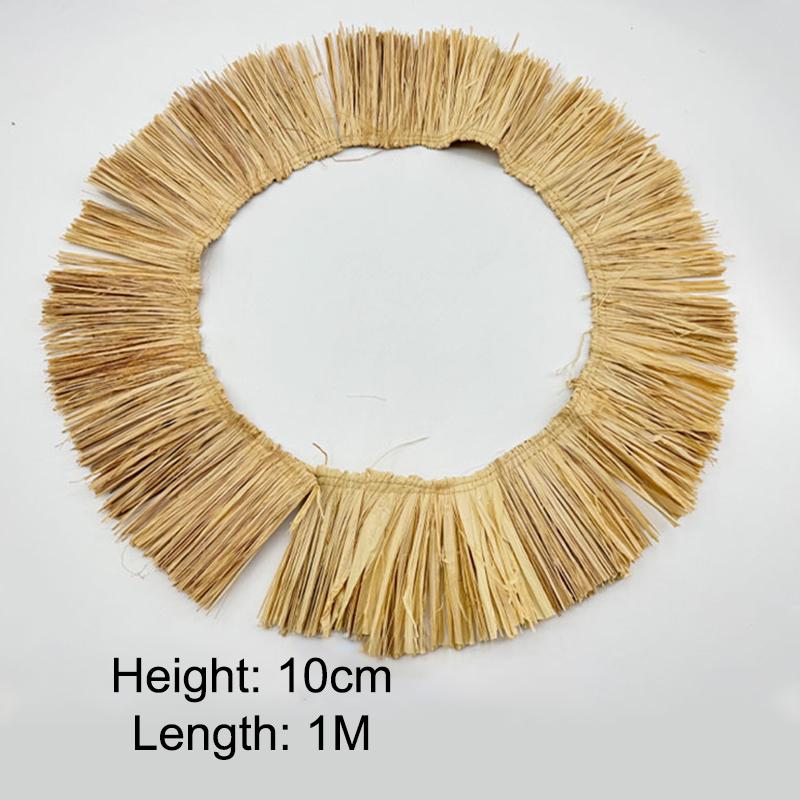 Natural Wedding Garland DIY Home Supply Background Wall Decoration Raffia Straw Tassels Jute Fringe Trim 1meter Accessories Gift