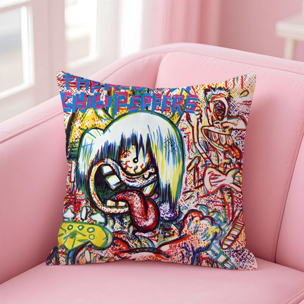 

popular band Red Hot Chili Peppers Cushion Cover Comfortable Reversible Pillow Cover Ideal for Car Sofa Bedroom & Beyond 12x12Inch
