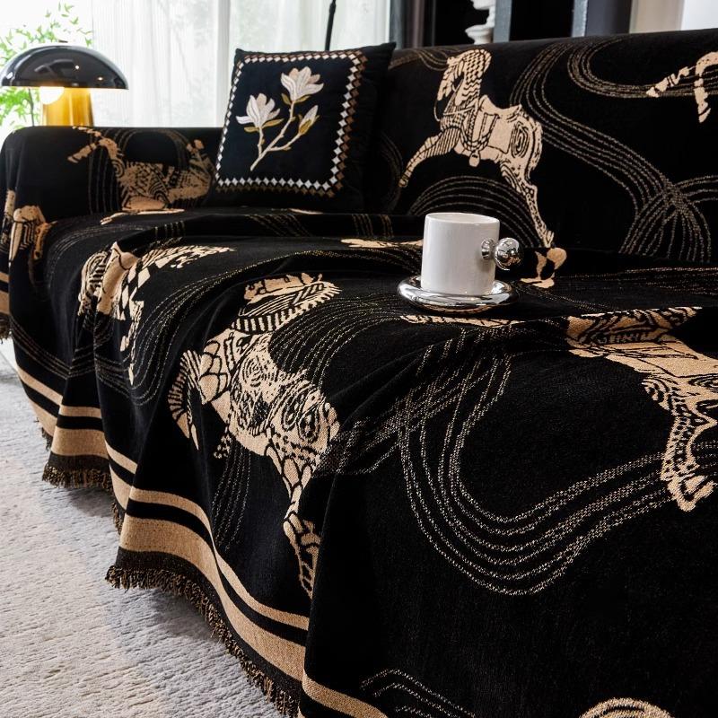 Sofa cover cloth is universal in all seasons, light luxury and high-end, new non-slip cover towel, anti-cat scratch and non-sticky hair,