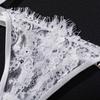 Sensual Lace Trim Thong Leg Garter Set - Ultra-Thin, See-Through, Chest-Minimizing Lingerie
