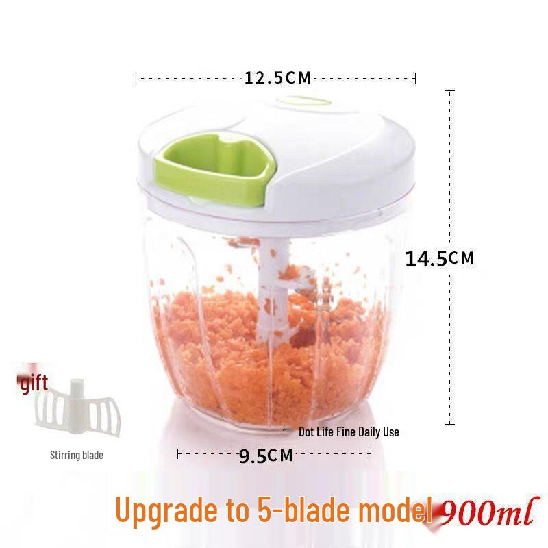 Manual Meat Grinder & Vegetable Chopper - Hand-Crank Dumpling Filling Mixer