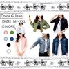 Denim Long [1/2style] [Nibunnoichi Style] G-Jean Jacket, Damaged, Bleach, Sleeves, Women's (XXL, Blue)