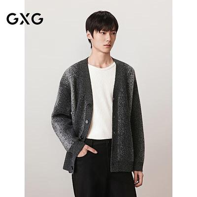 GXG Men's Gradient Design Cardigan Sweater