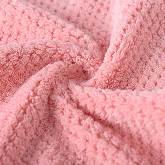 3 Pcs Cleaning Cloth Pineapple Pattern Good Absorption Coral Fleece Rectangle Hanging Hand Towel Kitchen Supplies