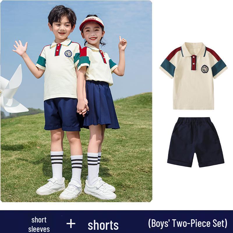 

Детский школьный комплект из чистого хлопка для лета, весны и осени 100 cm