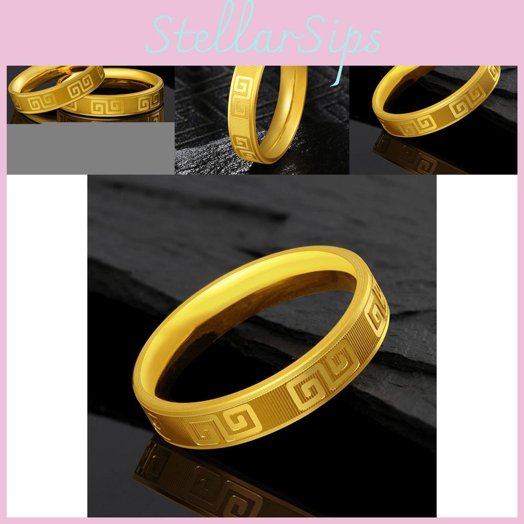 Unique Vintage Style Brass Gold Ring With Traditional Chinese Pattern Perfect For Any Occasion