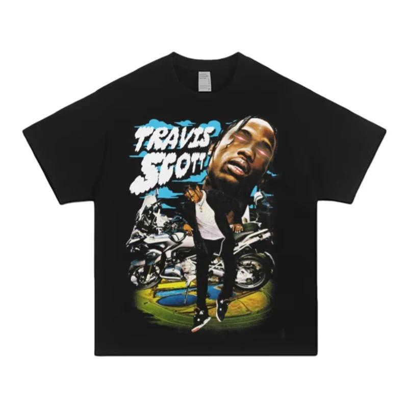 

Punk Y2K Urban Travis Scott Astroworld Graphic TShirt 100 Cotton Short Sleeve Trendy Loose Crew Neck Unisex Streetwear Tshirt 4XL