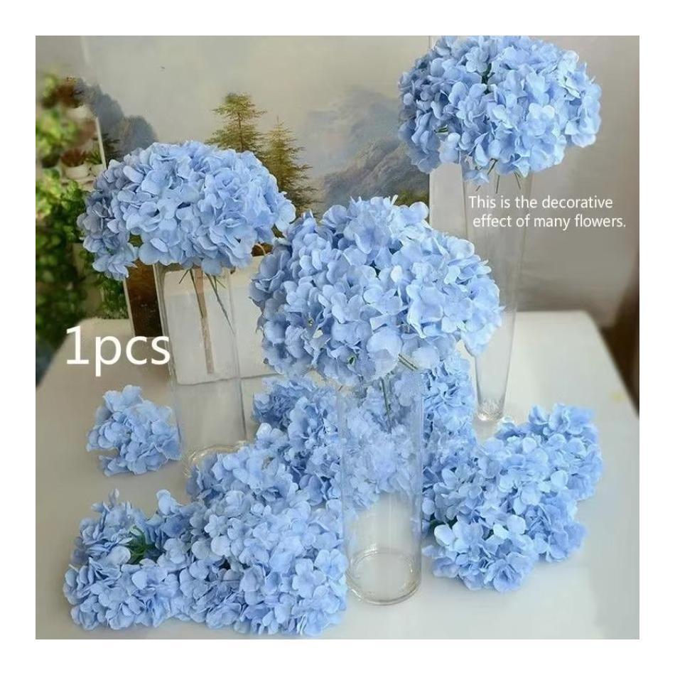 1 Pcs Artificial Hydrangea Silk DIY Artificial Flower Decoration Vase Flowers Colorful Decorative Flower Wedding Party Luxury