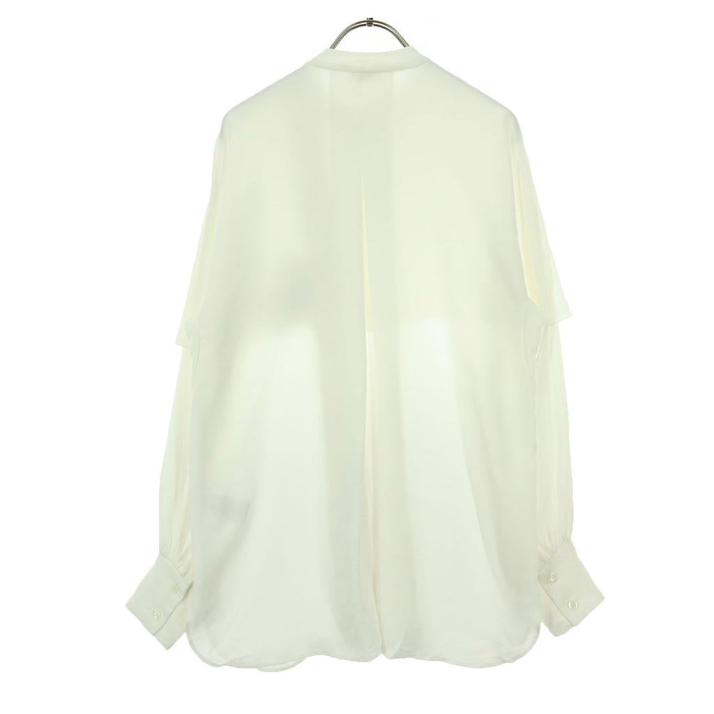 VERMEIL Par Iena Made In Japan Long Sleeve Back Satin Cape Blouse F White Women Used