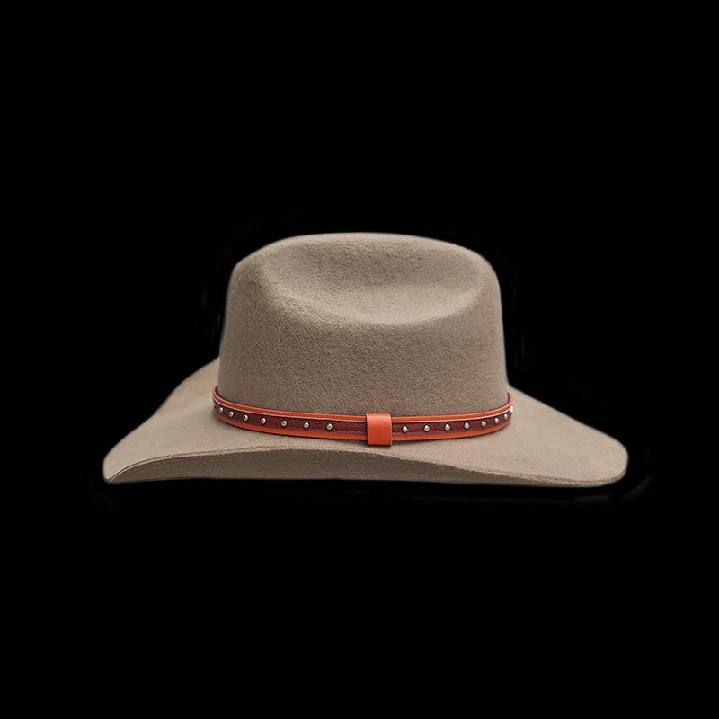 Direktleverans av cowboyhattar, ullcowboyhattar, enfärgade cowboyhatt i fårfilt