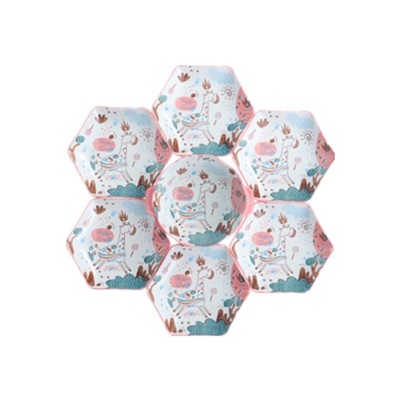 Qianhua Zhike Ceramic Deer Pattern Dinnerware Set