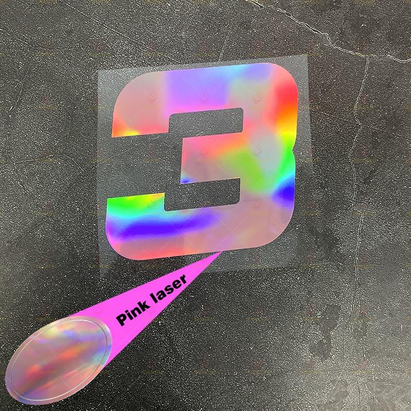 1pc Laser Pink Racing Number Motorcycle Stickers Waterproof Vinyl Decals for Motorbike Helmet Fuel Tank Front Fairing Bicycle