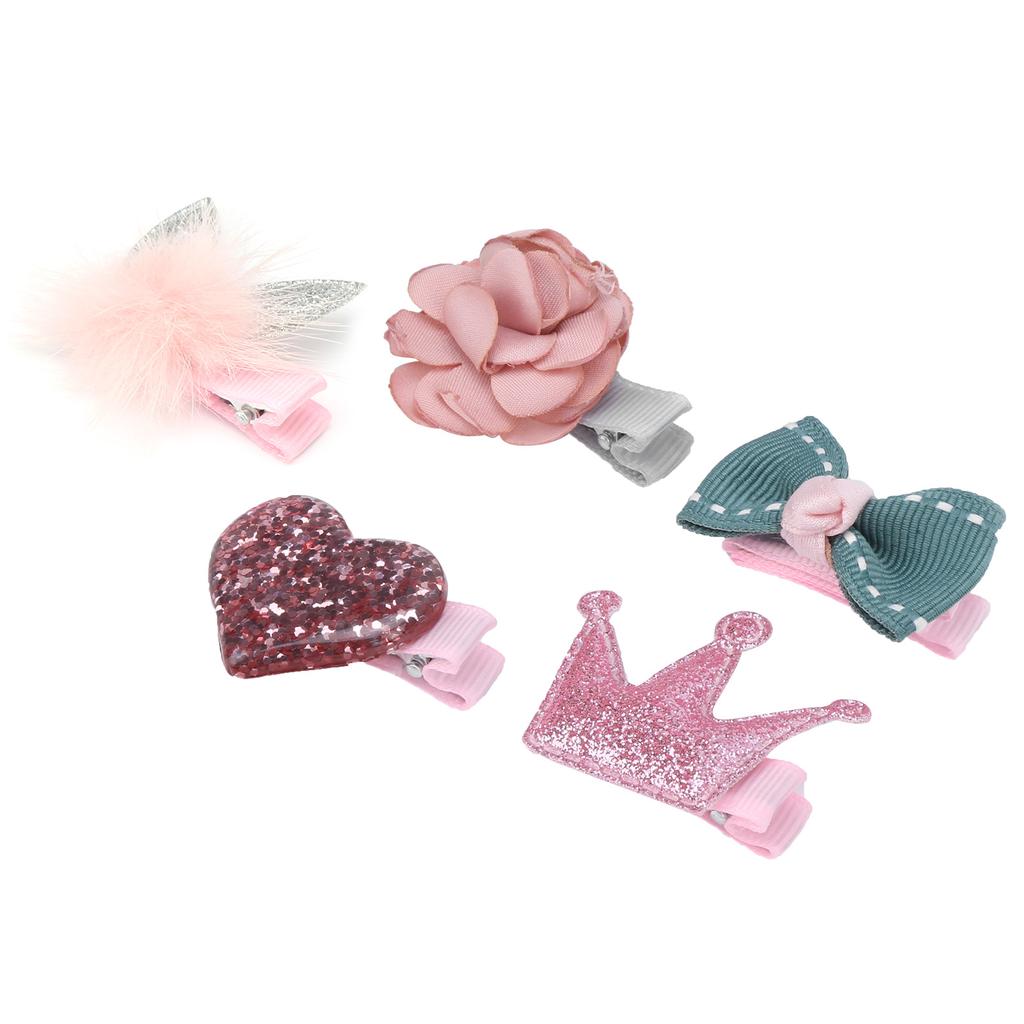 Pet Hair Clips Rose Crown Bows Head Flower Hair Pins Set Pet Grooming Accessories Supplies
