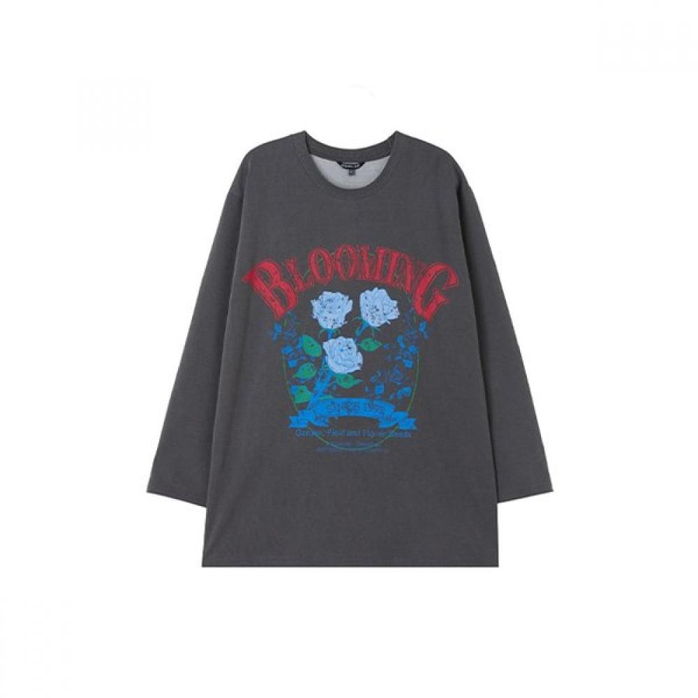 

Lap Blooming Rose Boxy T shirT ar1cT263 MG (melange gray)/FF