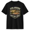 Fly Fishing Tshirt Summer Hip Hop T Shirts Man Pure Cotton Crewneck Oversized Clothing Shortsleeve Vintage Tshirt