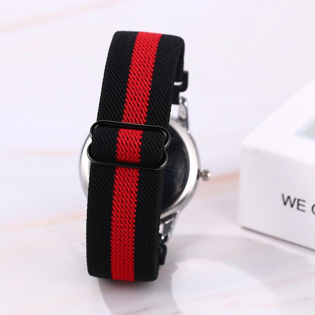 Quartz Watch with Braided Analog Date Calendar Large Colorful Popular Perfect for Christmas Men's Band, Waterproof Display, Display, Display, Dial,