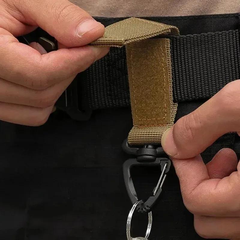 EDC Tactical Nylon Band Schlüsselanhänger Rucksack Karabiner Verschluss Haken Verschluss Haken Schnalle Outdoor Camping Wandern Gurtband Clip Schnalle