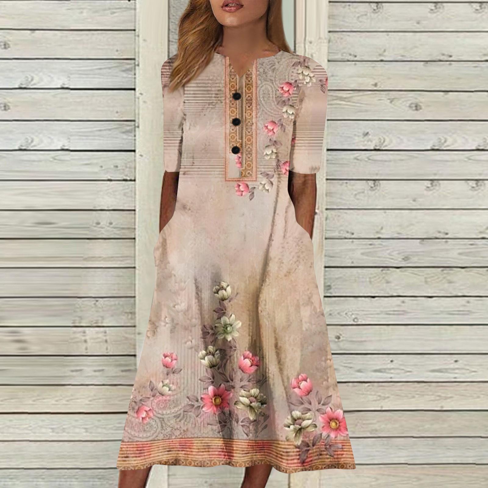 Женская летняя повседневная модная пляжная свинг-юбка с v-образным вырезом и короткими — фото 6