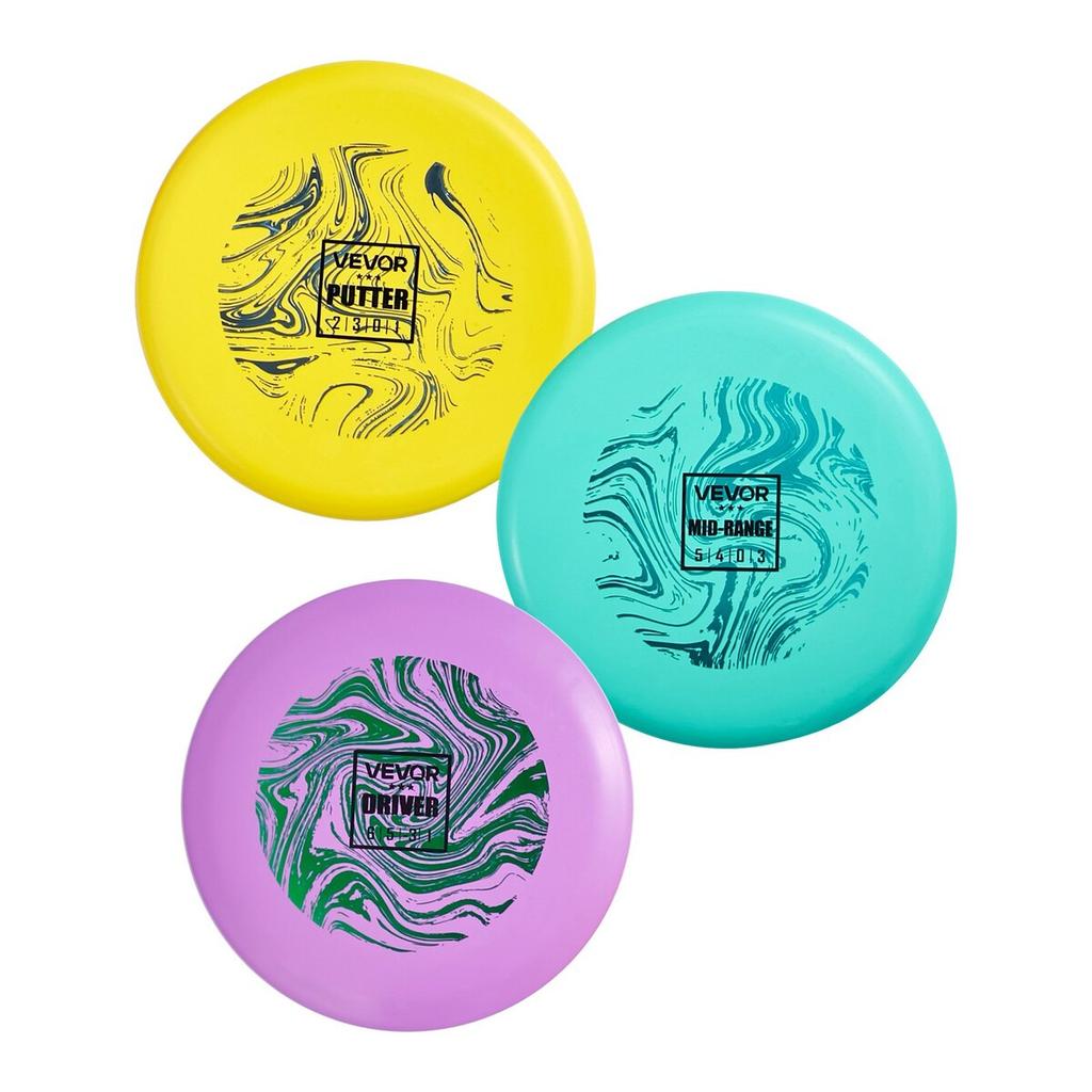 Disc Golf Set, 3er Pack Disc Golf Starter Set, Flugscheiben für Anfänger für Ganzkörper-Krafttraining, mit Putter, Mid-Range, Driver, PDGA-zugelassen,