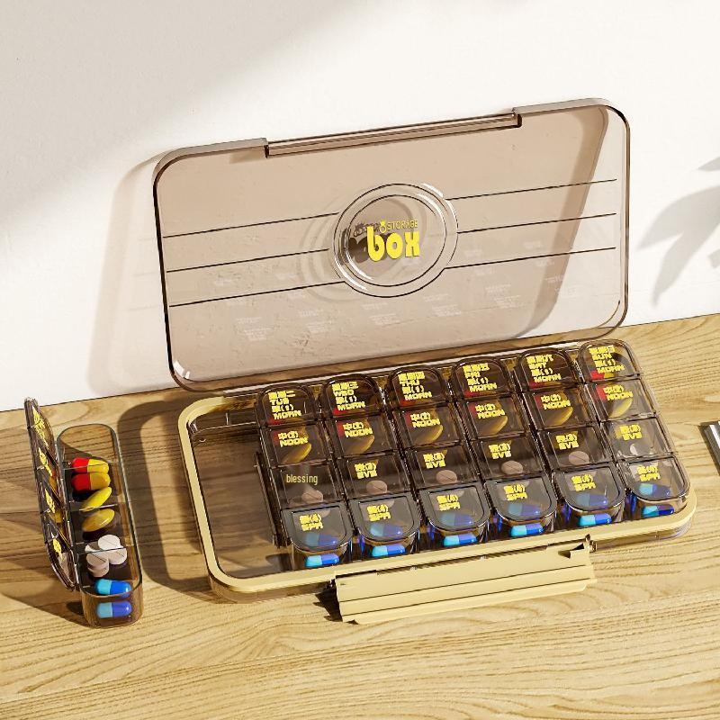 Miflame Portable 28-Compartment Pill Organizer