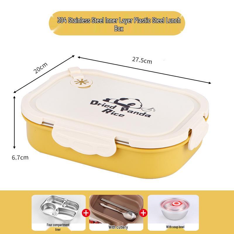 Microwaveable 304 Stainless Steel Lunch Box - 2026 Insulated Bento for Office Workers & Students