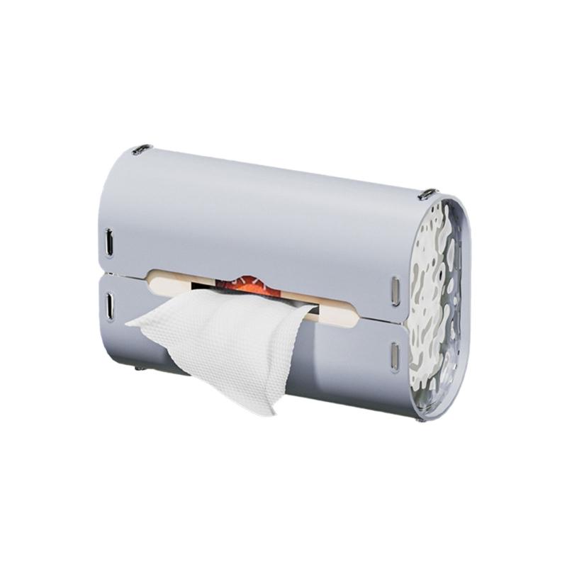 Practical Tissue Dispenser Napkin Organizer Wall Mounted Suction Cup Storage Box for Wet Wipes and Paper Bathroom Supply