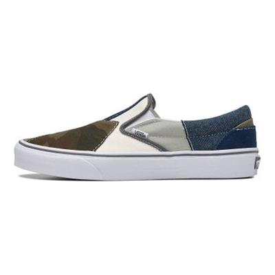 Klassikalised Slip-On Patchwork Patchwork Camo Unisex Tennised Roheline VN0000SHCMA