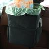 Large Capacity Trash Bin Car Trash Can with Lid Storage Pockets Auto Rear Seat Garbage Can Organizer Vehicle Storage Tool
