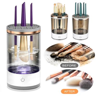 USB-Stecker Elektrischer Make-up-Pinselreiniger Make-up-Pinselreinigungsmaschine Automatischer Kosmetikpinsel-Trockner und -Reiniger mit Reinigungsmatte