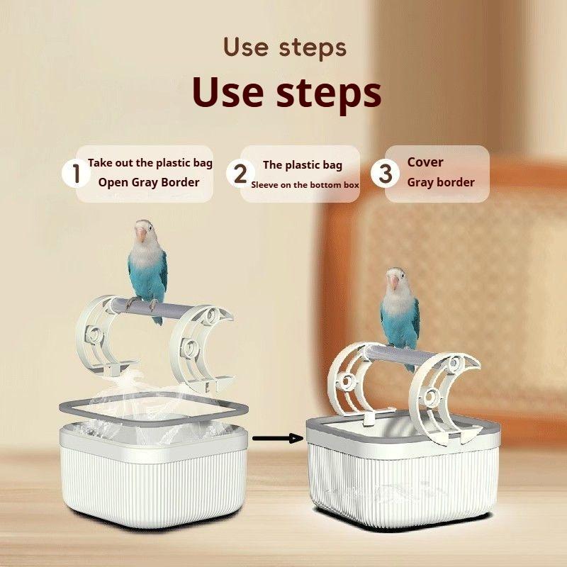 Pet Supplies Parrot Stand Pole Fixed Point Defecation Special Bird Desktop Stand Frosted Toy Supplies