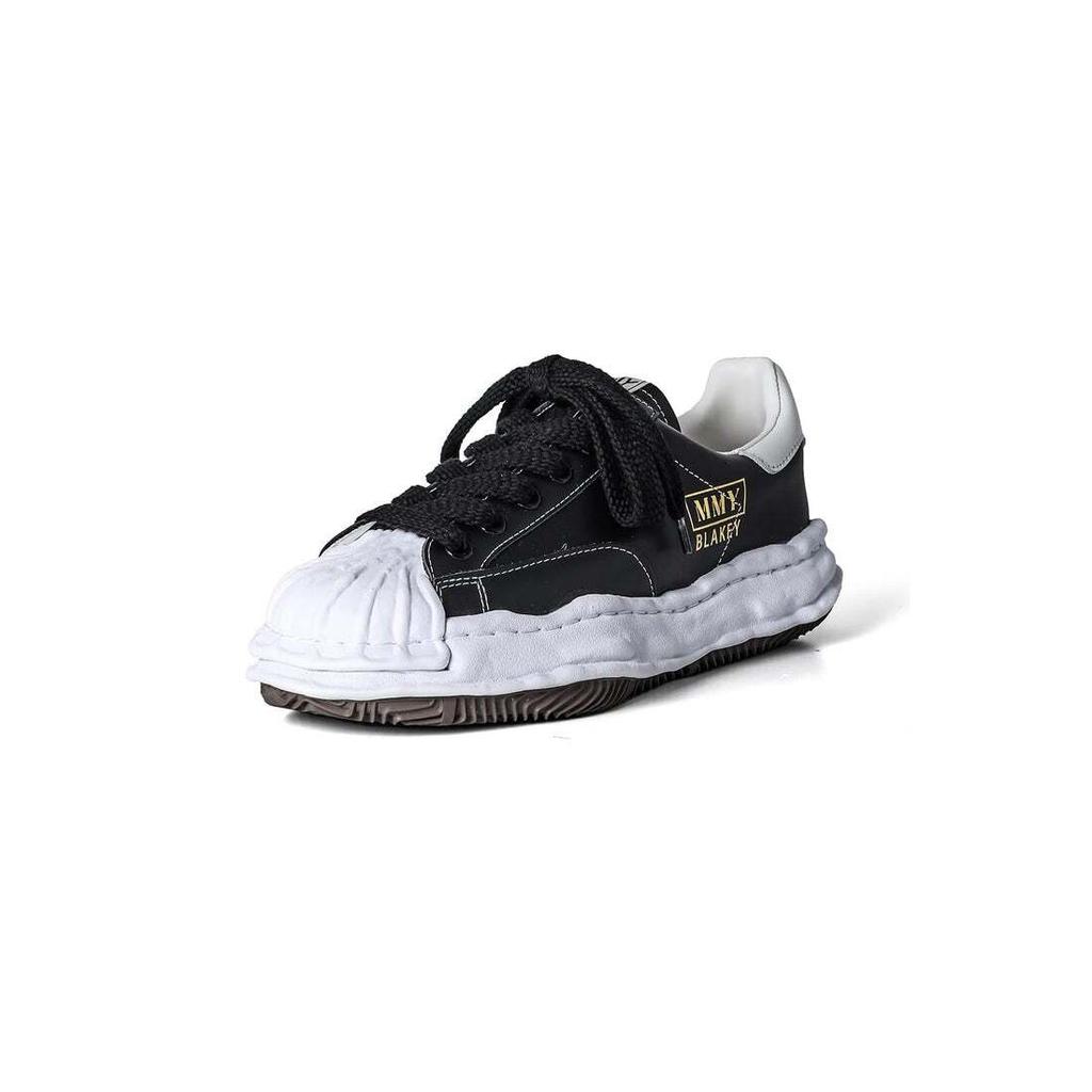 A06FW702-schwarz Maison MIHARA YASUHIRO BLAKEY Original Sohle Leder Niedrig (Herren-)