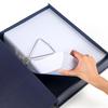 Huajie Leather Grain 2.5" Cardboard Archive Box - Document Storage PP/PVC Data Box