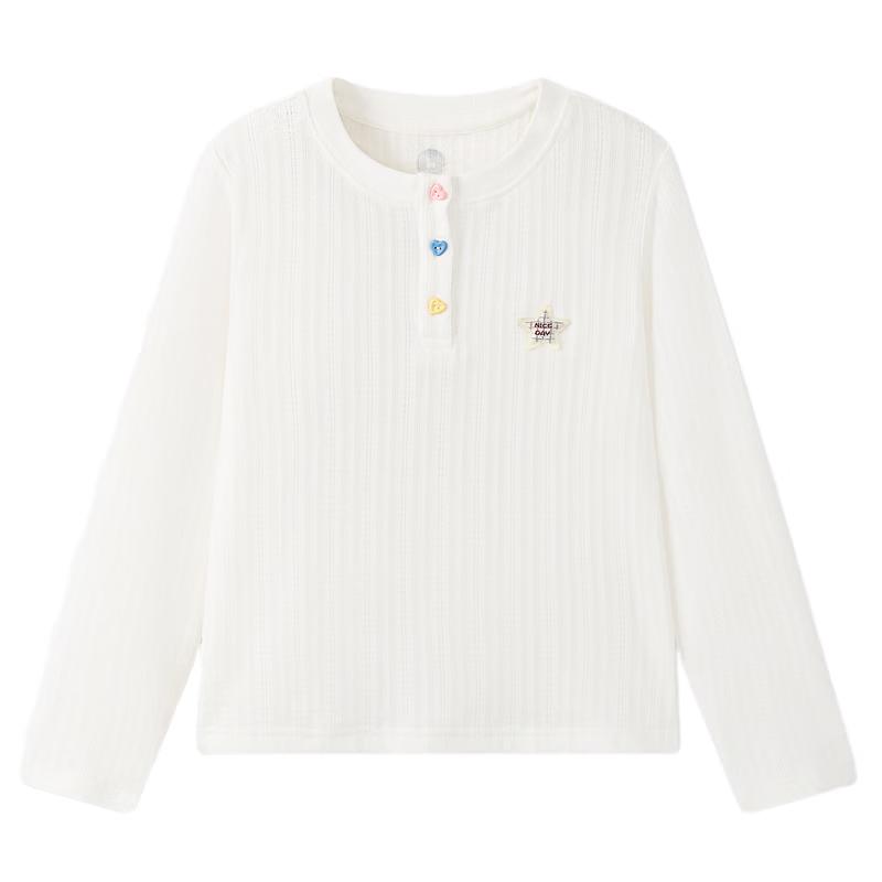 MQD Girl's Long Sleeve Half-Placket Tee